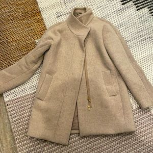 J. Crew oatmeal colored pea coat